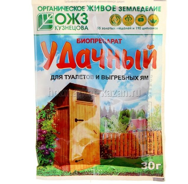 Биопрепарат «Удачный» для туалетов и выгребных ям, 30 г