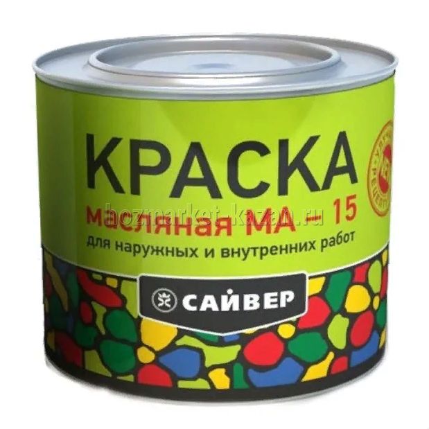 Краска масляная МА-15 глянцевая Сайвер Classic, белая 1,9 кг