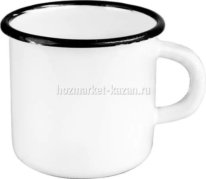 Кружка эмалированная СтальЭмаль 250 мл без рисунка, 2с1с