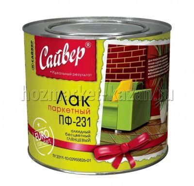 Лак паркетный ПФ-231 0,8 кг бесцветный Saiver