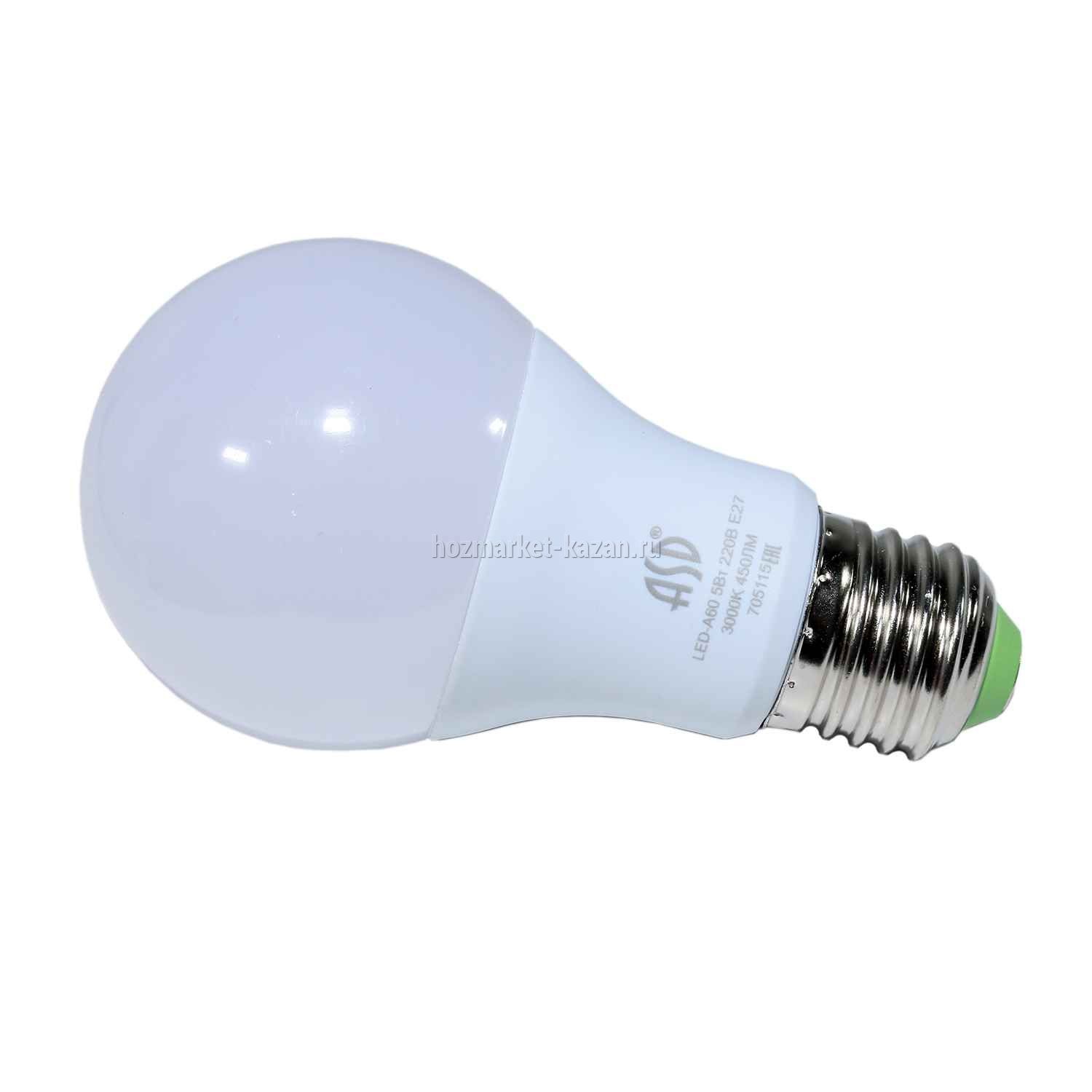 Лампа ASD светодиодная LED-A60-econom 5Вт е27