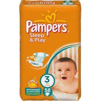 Подгузники Pampers Sleep&amp;Play Midi 3 (4-9 кг) 58 шт