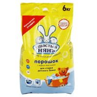 Ушастый нянь Стиральный порошок для детского белья, 6 кг