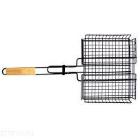 Решетка - гриль 310 х 240 х 55 мм хром КАМ-tools с веером