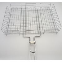 Решетка - гриль универсальная, двойная 400 х 300 х 70 мм хром KAMtools 028046