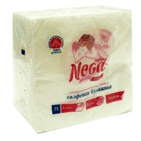 Салфетка 75 листов белая Nega