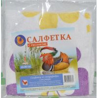Салфетка из микрофибры с рисунком, 1 шт, 30х30 см