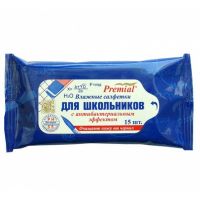 Влажные салфетки антибактериальные, PREMIAL