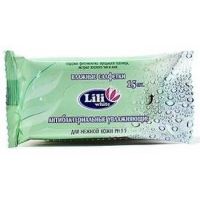 Салфетки влажные Lili White c антибактериальным эффектом, 15 шт