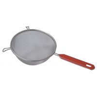 Сито с бордовой ручкой, диаметр 16 см
