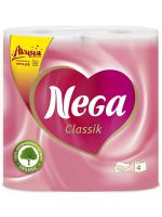 Туалетная бумага Nega двухслойная, 4шт