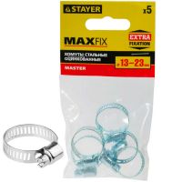 Хомуты стальные оцинкованные 13-23 мм, 5шт STAYER 3780-13-23