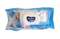 Влажные салфетки детские Aura, 120 шт