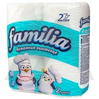 Полотенца бумажные «Familia», 2 слоя, 2 шт