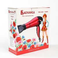 Фен «Василиса» 1400 Вт ФН4, цвет: черный с красным (Фото 5)