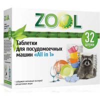 Таблетки д/посуд.машин ZOOL 32шт