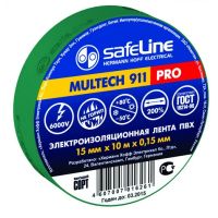 Электроизоляционная лента ПВХ Safelinе зеленый