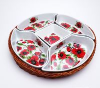 Менажница «Маки», диаметр 26,5 см
