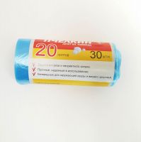 Мешки для мусора 20 л, 30 шт, цвет: синий, Пчелкин