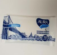 Салфетки влажные Aura, 10 шт
