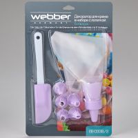 Декоратор для крема с 6 насадками в наборе с лопаткой, Webber ВЕ-0338/2 (Фото 1)