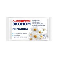 Влажные салфетки Эконом Smart 15 шт, в ассортименте (Фото 2)