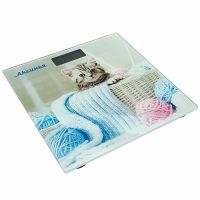 Весы напольные электронные «Забавный котенок» max 180 кг, Аксинья КС-6002