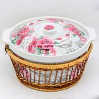 Кастрюля керамическая «Новые розы» d=25 см, h=15 см, Valleya 201-10