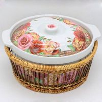 Кастрюля керамическая «Розы» d=25 см, h=15 см, Valleya 205-10