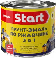 Грунт-эмаль по ржавчине красно-коричневый 0,9 кг, Старт