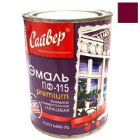 Эмаль ПФ-115 глянцевая Сайвер, цвет Бордо 0,8 кг
