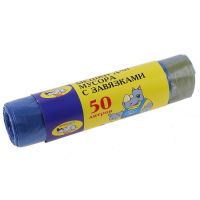 Мешки для мусора с завязкой 50 л 10 шт, МультиПласт