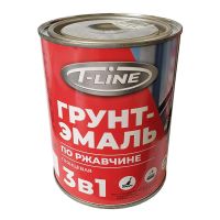 Грунт-эмаль по ржавчине 3в1 T-line черная 0,8 кг