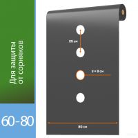 Перфорированная мульча 80 «UV» 0,8*10м (1 ряд 25*8) (Фото 1)