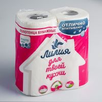 Полотенце бумажное 2-ух слойное 2шт.