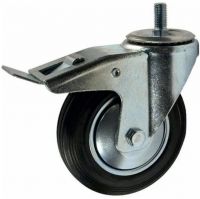 Колесо для тележки поворотный с тормозами d5*125