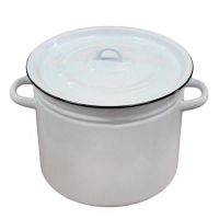 Кастрюля эмалированное 11,5 л с крышкой, без рисунка, Эмаль М1623/02