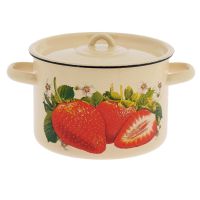 Кастрюля эмалированная 4,5 л, с крышкой, с рисунком, 1с17с (Фото 2)