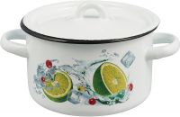 Кастрюля эмалированная 4,5 л, с крышкой, с рисунком, 1с17с (Фото 5)